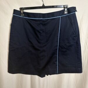 Liz Golf Women's Size 16 Navy Golf Skort Blue Trim Athletic Skirt Shorts